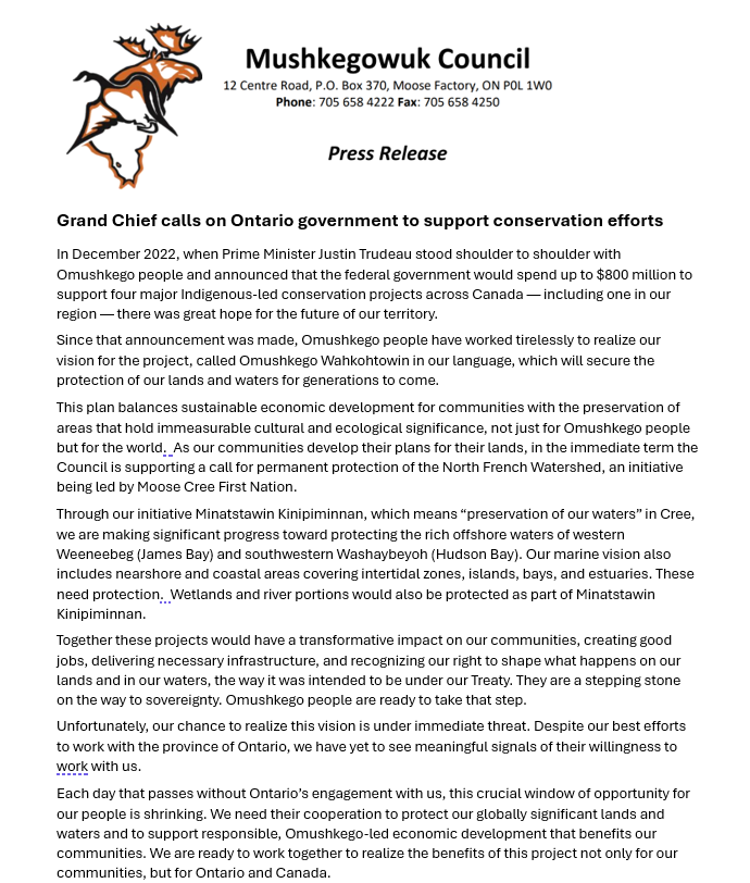 Mushkegowuk Marine Conservation tweet media