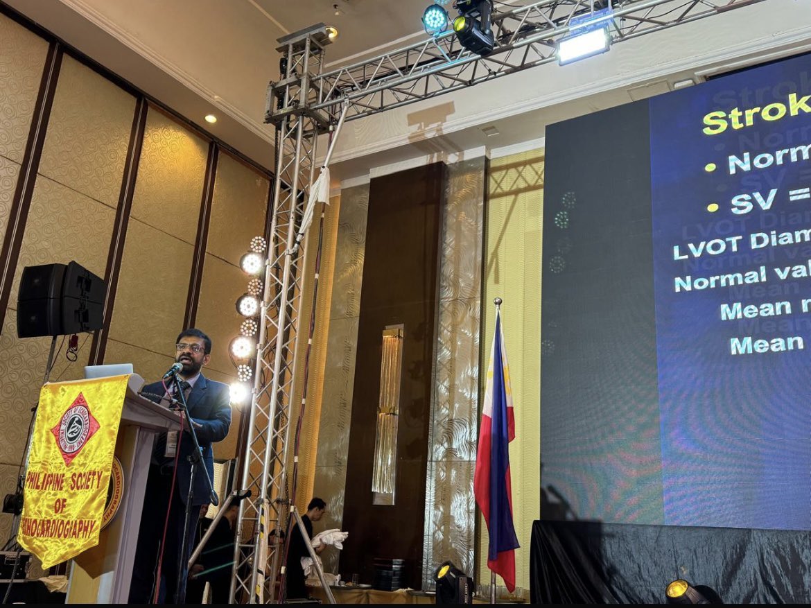 senguptasp's tweet photo. Speaking at #EchoAsia at Manila, Philippines organised by Philippine Society of Echo, a great #echofirst event https://t.co/Kt7OKtIvXO