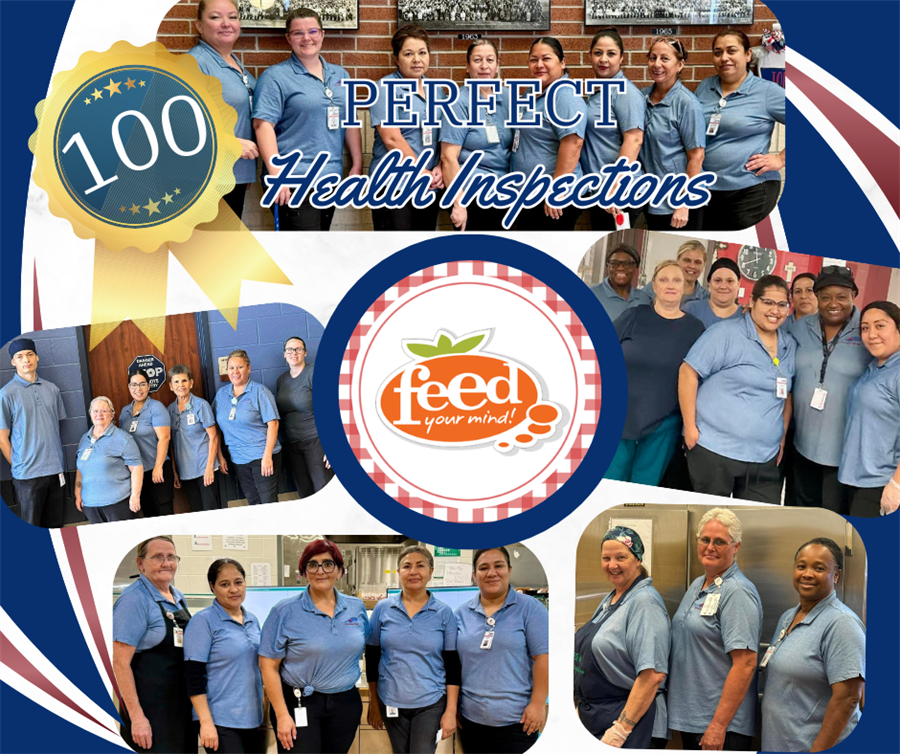 BrazosportISD's tweet photo. All of our Freeport area schools earned perfect scores on their first health inspection for the 2024-2025 school year!! We are proud of the @FeedBISD team! https://t.co/60U54k7lGy #BISDinfluencer @AlwaysExporter @Freeport_Int @FreeportElem @SFAGators @LMSFreeport https://t.co/bbsoEja0Z3