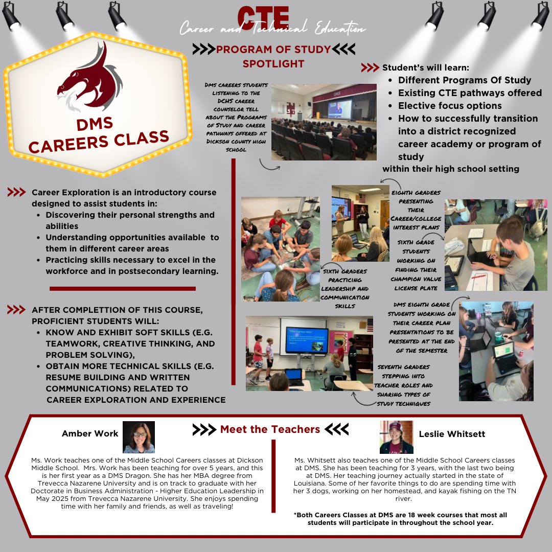 💡L👀K…
✨Program of Study Spotlight ✨
<a href="/DCS_TN/">Dickson Co Schools</a> 
<a href="/DMSDragons/">DicksonMiddleSchool</a>