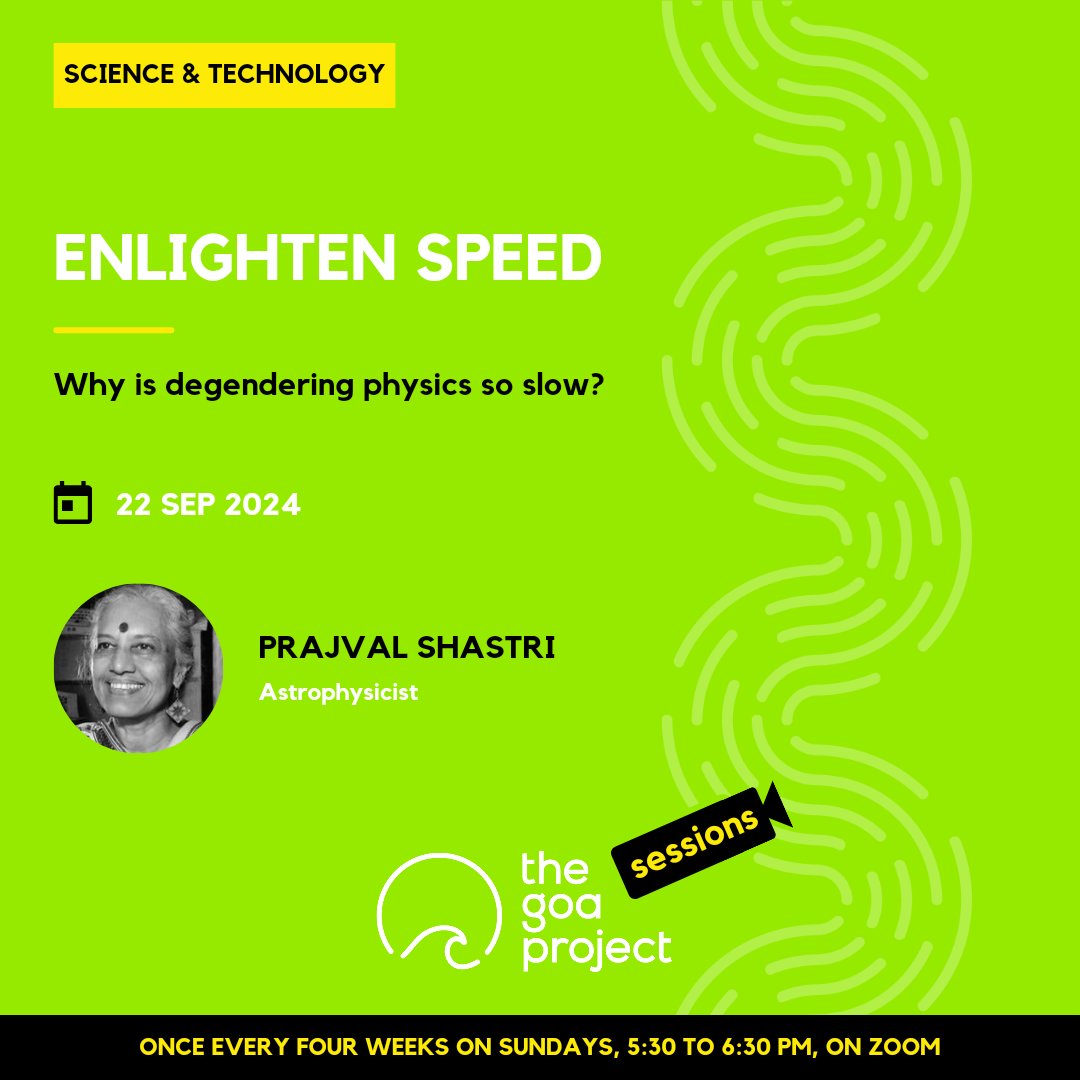 This Sunday, we talk with Prajval Shastri and Nandita J about women in science.
Register: bit.ly/TGPSessions
More about:
<a href="/nandita_j/">Nandita J</a>: thegoaproject.wordpress.com/2024/09/20/cha…
<a href="/PrajvalShastri/">Prajval Shastri ಪ್ರಜ್ವಲ್ ಶಾಸ್ತ್ರಿ پرجول شاستری</a>: thegoaproject.wordpress.com/2024/09/20/enl…
#TGPSessions: thegoaproject.wordpress.com