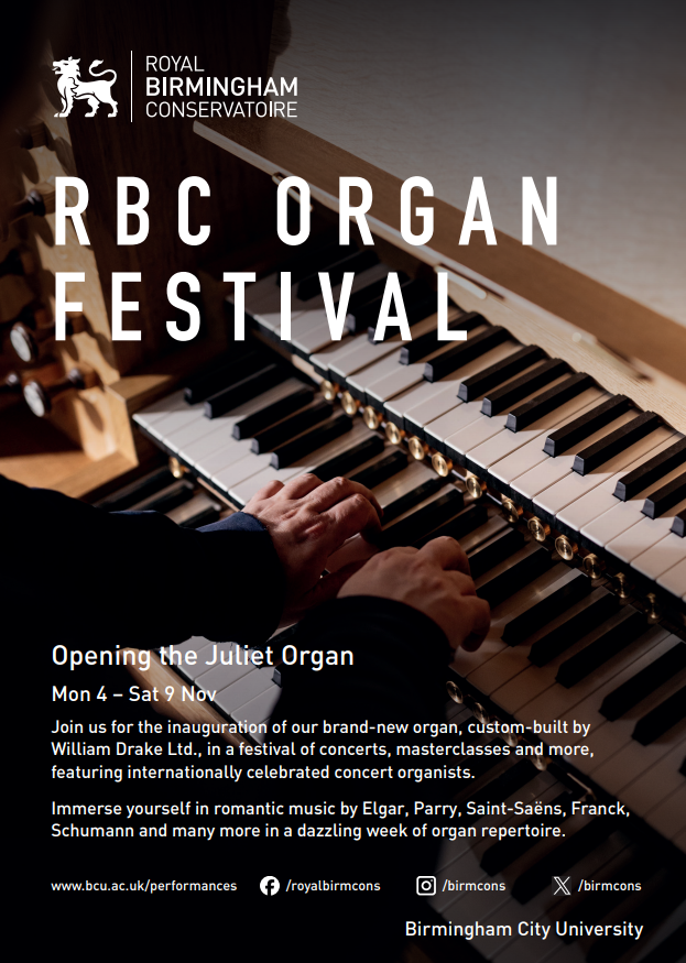 Royal Birmingham Conservatoire Organ Department tweet media