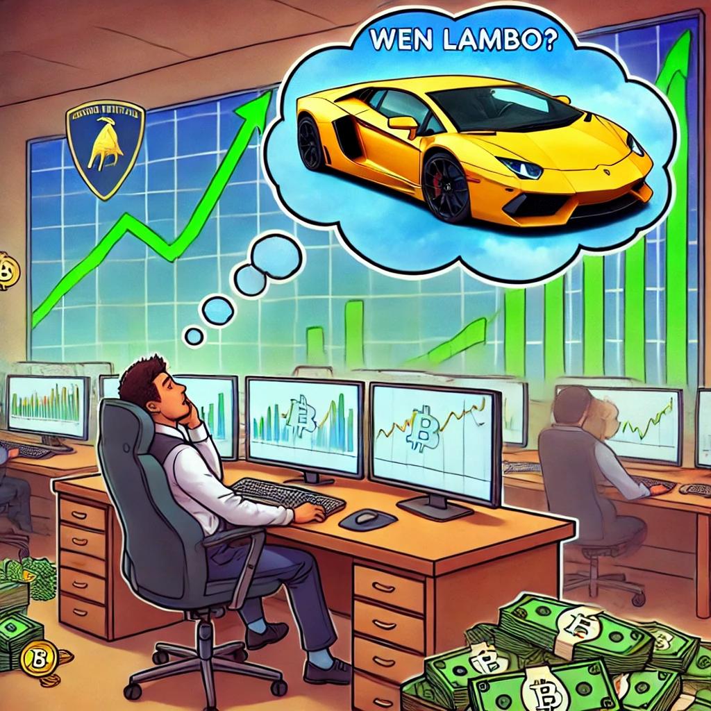 Daydreaming at work like... 🚀💭 

#CryptoLife #WenLambo