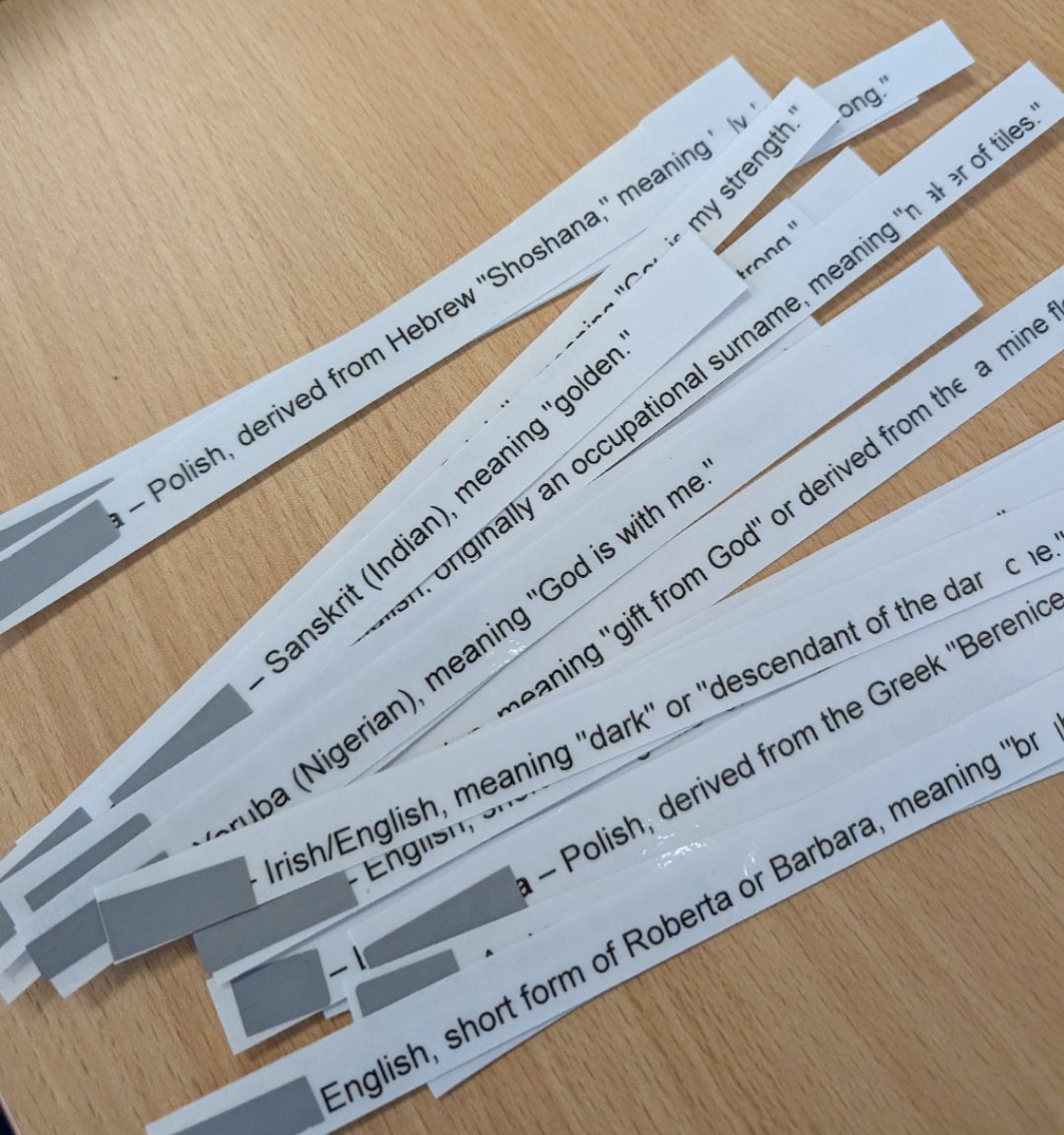 Before analysing the significance of Eva's name(s), we had to attempt to link the etymology (so many beautiful ones!) to the names of all classmates! Lovely to discuss/debate and enhanced our post-reading massively! One of my favorite lessons so far this year! Buzzing🐝🙏