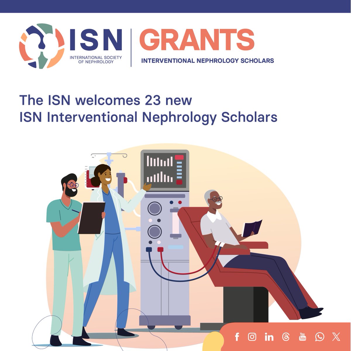 The ISN welcomes 23 new ISN Interventional Nephrology Scholars ow.ly/vlIA50Tptl9