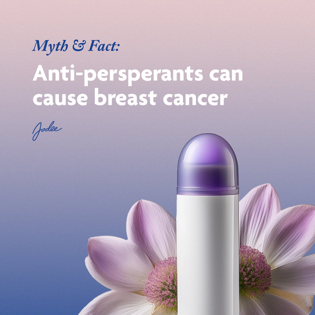Jodeemastectomy's tweet photo. Let's bust a myth! 🚫

Antiperspirants do NOT cause breast cancer. Get the facts straight and share to spread awareness.
#BreastCancerAwareness #MythBusted #StayInformed https://t.co/Qkf2gVYAIc