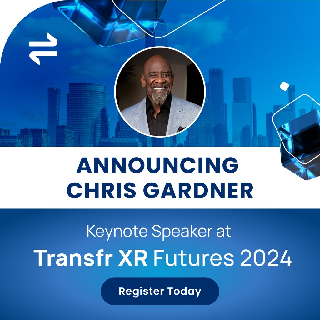 Transfr (@transfrinc) on Twitter photo We are excited to announce <a href="/CEOofHappYness/">Chris Gardner</a> as our keynote speaker at Transfr XR Futures 2024. Register today: l8r.it/CBU0
#TransfrXRF #TransfrXRF24 #Transfrevents #XRFutures We are excited to announce <a href="/CEOofHappYness/">Chris Gardner</a> as our keynote speaker at Transfr XR Futures 2024. Register today: l8r.it/CBU0
#TransfrXRF #TransfrXRF24 #Transfrevents #XRFutures