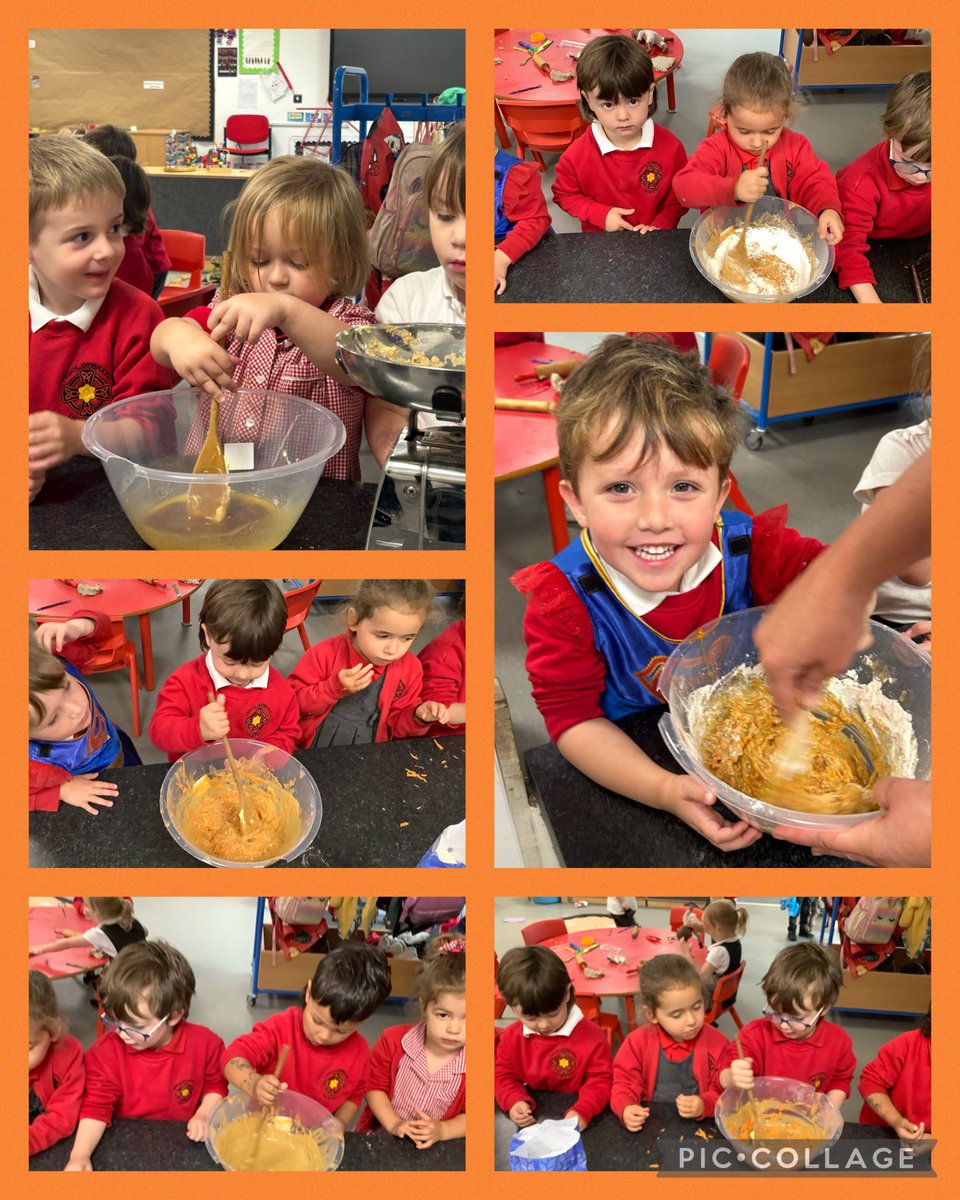 MeithrinYDS's tweet photo. Heddiw rydym wedi pobi myffins moron, mmmm blasus iawn 🥕
Today we made carrot muffins, delicious 🥕 https://t.co/sGWjXENKsS