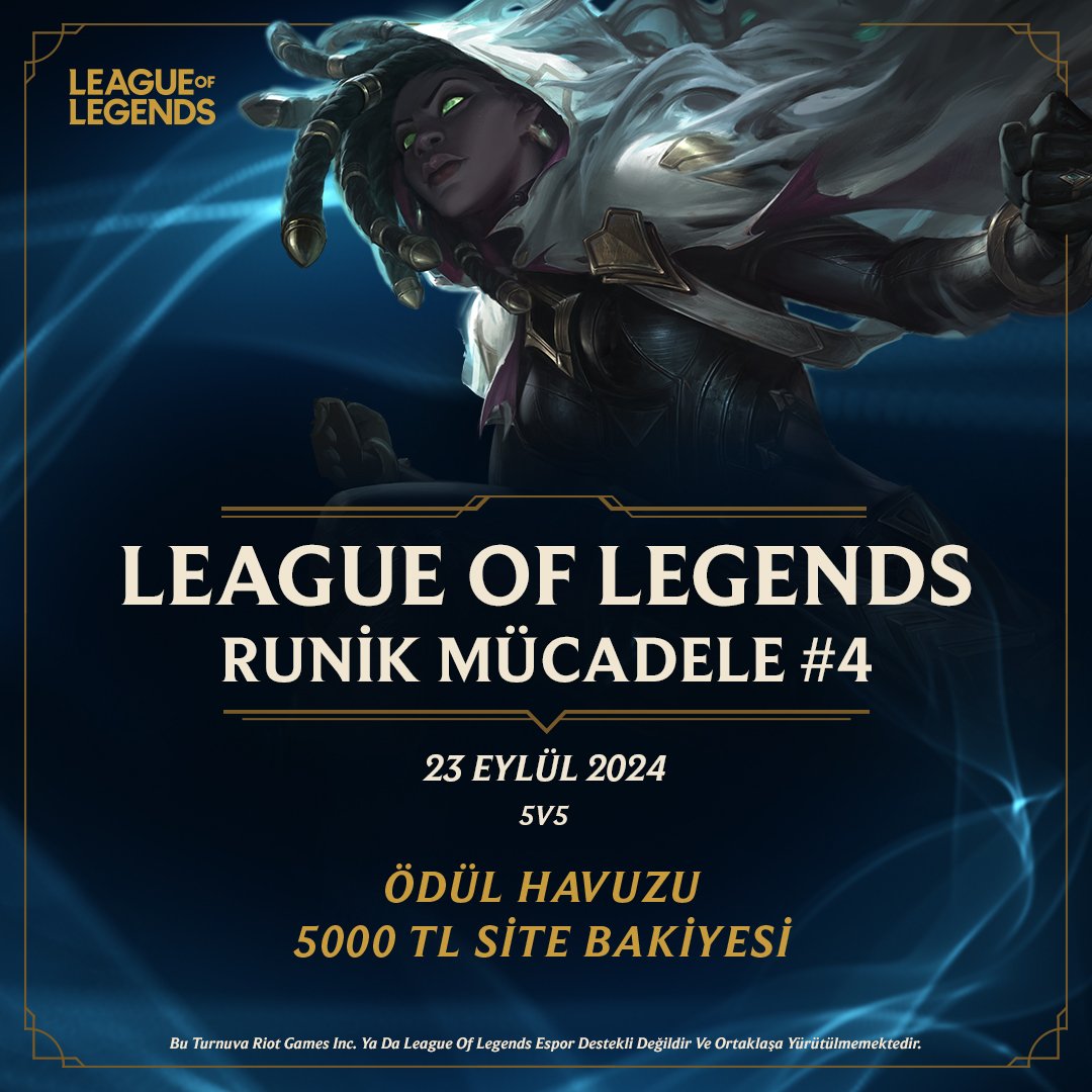 Turnuvam.com (@turnuvamcom) on Twitter photo Turnuva Tarihimiz Güncellenmiştir! <a href="/here/">HERE Technologies</a>
#LeagueofLegends Rünik Mücadele 4 Başlıyor!🎉
⏰ 23 Eylül 20:00
🎁 5.000₺ @dijipincom Site Bakiyesi
🚹 Katılım Limiti: 32 Takım
🎯 Turnuva Türü: 5v5
👉🏻Kayıt için link bio’da!
#turnuvamcom #turnuva #espor Turnuva Tarihimiz Güncellenmiştir! <a href="/here/">HERE Technologies</a>
#LeagueofLegends Rünik Mücadele 4 Başlıyor!🎉
⏰ 23 Eylül 20:00
🎁 5.000₺ @dijipincom Site Bakiyesi
🚹 Katılım Limiti: 32 Takım
🎯 Turnuva Türü: 5v5
👉🏻Kayıt için link bio’da!
#turnuvamcom #turnuva #espor