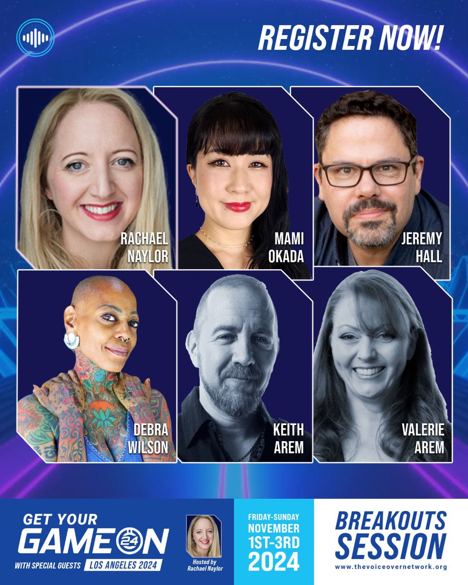 🚨 BREAKOUT Sessions at #GYGOLA24 are live! Book now to secure your spot and level up your VO skills! 🎤🎮

🎮 #GYGOLA24 #VoiceOver for #Videogames
👾 INTENSIVE Weekend Workshops @ #GYGOLA24
🗓️ November 1st - 3rd 2024
🕔 ALL Day #VO Conference
🎫 bit.ly/GYGOLA24
