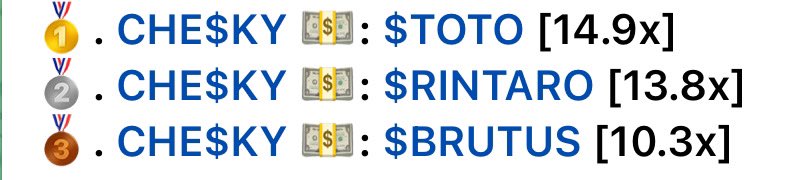 Cheskyx1000's tweet photo. For the week $TOTO #RINTARO #BRUSTUS https://t.co/HmpHgrMbTK