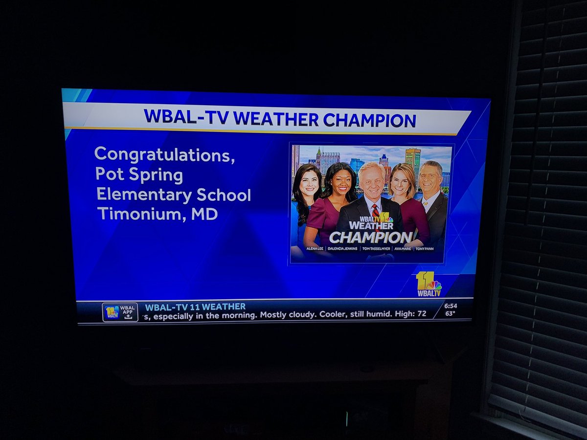 Jane Martin (@jmartinpses) on Twitter photo We are thrilled to be the first hosts of the WBAL Weather Champions assembly <a href="/PotSpringEl/">Pot Spring</a> ! Our bluebirds can’t wait to learn more about the weather <a href="/PotSpring_PTA/">Pot Spring PTA</a> <a href="/S_Mustipher/">Sam Mustipher</a> <a href="/Tommy_Fare/">Tommy Fare</a> <a href="/wbaltv11/">WBAL-TV 11 Baltimore</a> We are thrilled to be the first hosts of the WBAL Weather Champions assembly <a href="/PotSpringEl/">Pot Spring</a> ! Our bluebirds can’t wait to learn more about the weather <a href="/PotSpring_PTA/">Pot Spring PTA</a> <a href="/S_Mustipher/">Sam Mustipher</a> <a href="/Tommy_Fare/">Tommy Fare</a> <a href="/wbaltv11/">WBAL-TV 11 Baltimore</a>