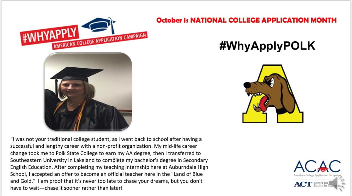 Tubbs_Tidbits's tweet photo. @AHSbloodhounds checking in for @American_CAC WHY APPLY DAY📝‼️
So inspired! Let’s gooooooo 🤩✌️.
#collegeandcareerboundbloodhounds #whyapply #whyapplypolk #Polk4EForward #ReachHigher #CollegeAccess https://t.co/UZYpoJUXVG