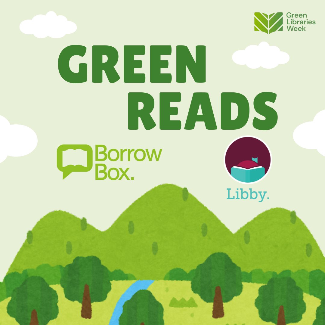 Ash Library (@ashlibrary) on Twitter photo Explore green reads about the natural world and sustainability.
💚 Explore the world around us through eBooks on <a href="/LibbyApp/">Libby, by OverDrive</a>: libbyapp.com/library/surrey…
💚 Step into nature with eAudiobooks on BorrowBox: surrey.borrowbox.com/product-group/…
#GreenLibrariesWeek <a href="/SurreyLibraries/">Surrey Libraries UK</a> <a href="/librariesweek/">Libraries Week</a> Explore green reads about the natural world and sustainability.
💚 Explore the world around us through eBooks on <a href="/LibbyApp/">Libby, by OverDrive</a>: libbyapp.com/library/surrey…
💚 Step into nature with eAudiobooks on BorrowBox: surrey.borrowbox.com/product-group/…
#GreenLibrariesWeek <a href="/SurreyLibraries/">Surrey Libraries UK</a> <a href="/librariesweek/">Libraries Week</a>