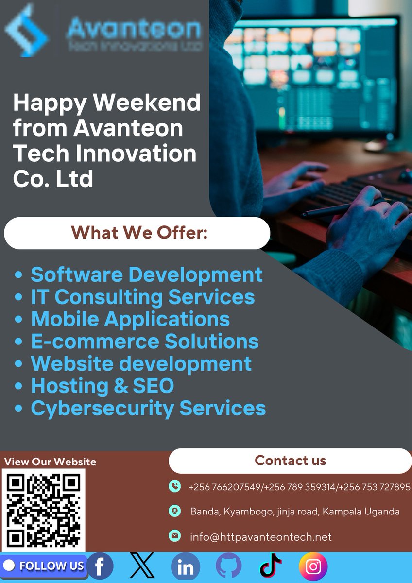 avanteontech's tweet image. We’re a passionate team of problem-solvers, creating custom tech solutions that make life easier for businesses. From software development to mobile apps, we’re here to bring your ideas to life

🔗 httpavanteontech.net/contact-3/

#AvanteonTech #InnovatingTogether #TechForBusiness