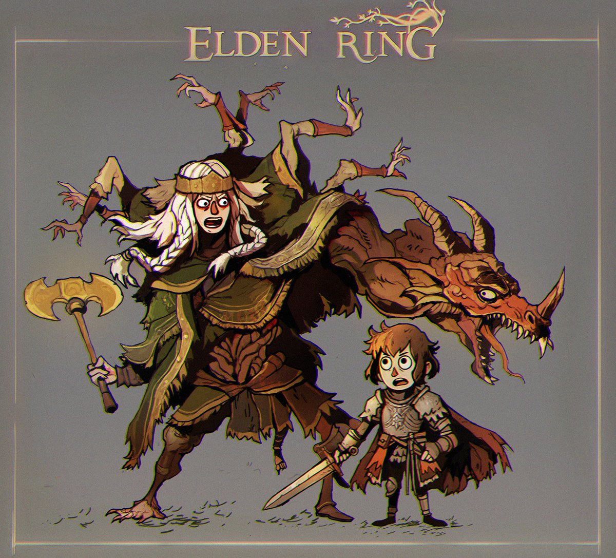 #ELDENRING and #Overthegardenwall mash-up #indiedev #gamedev #FromSoftware #EldenRingFanart #eldenringDLC #Godrick

I command thee, kneeeeeeel!