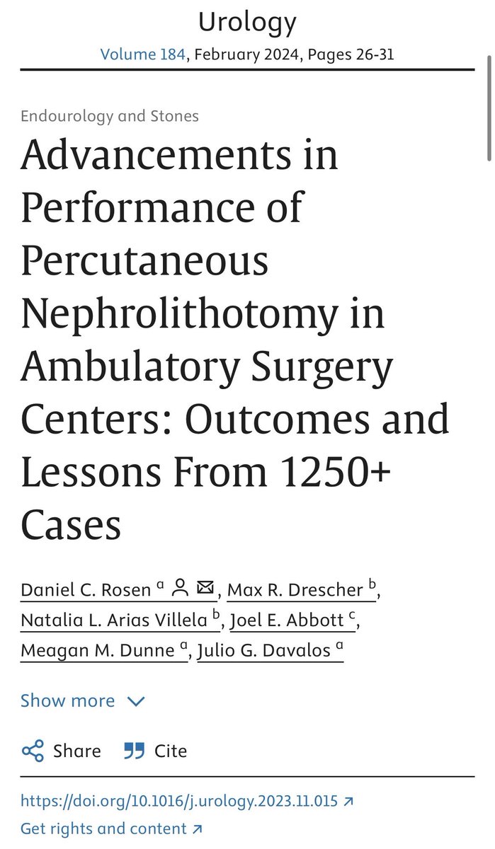 Stone Crusher (@cuastonecrusher) on Twitter photo Our latest publication in <a href="/urogoldjournal/">Urology Gold Journal</a> highlights outcomes from over 1,250 PCNLs performed in our ambulatory surgery centers. We conclude that ambulatory PCNL should be routinely performed in all but very co-morbid patients. Our total PCNL cases now exceed 2,000!
#endourology Our latest publication in <a href="/urogoldjournal/">Urology Gold Journal</a> highlights outcomes from over 1,250 PCNLs performed in our ambulatory surgery centers. We conclude that ambulatory PCNL should be routinely performed in all but very co-morbid patients. Our total PCNL cases now exceed 2,000!
#endourology
