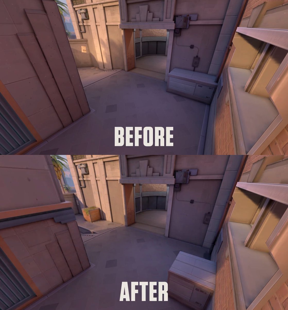 ValorLeaks's tweet image. Changes Coming to Sunset B-Site | #VALORANT