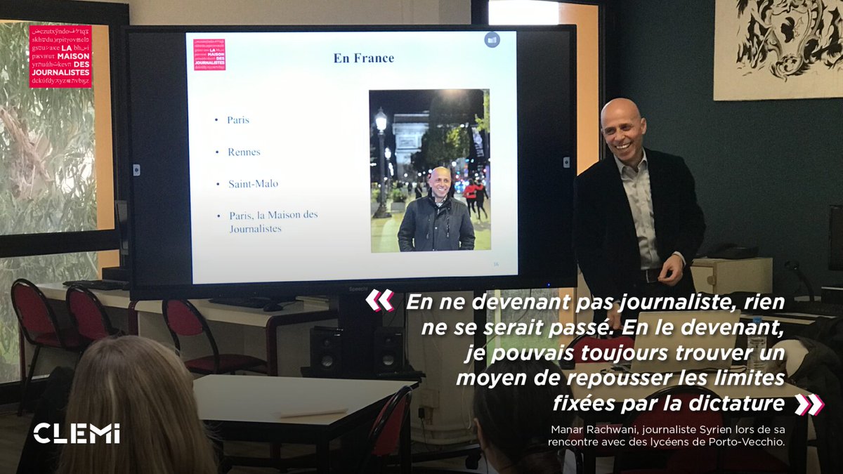 👥 Derniers jours pour s'inscrire à l’action « Renvoyé Spécial » avec la <a href="/MDJournalistes/">MDJ - Maison des journalistes</a> ! 

Engagez vos élèves dans une réflexion sur la #libertédelapresse avec des journalistes exilés venus partager leur expérience.
📝Jusqu'au 27 septembre : clemi.fr/espace-presse/…