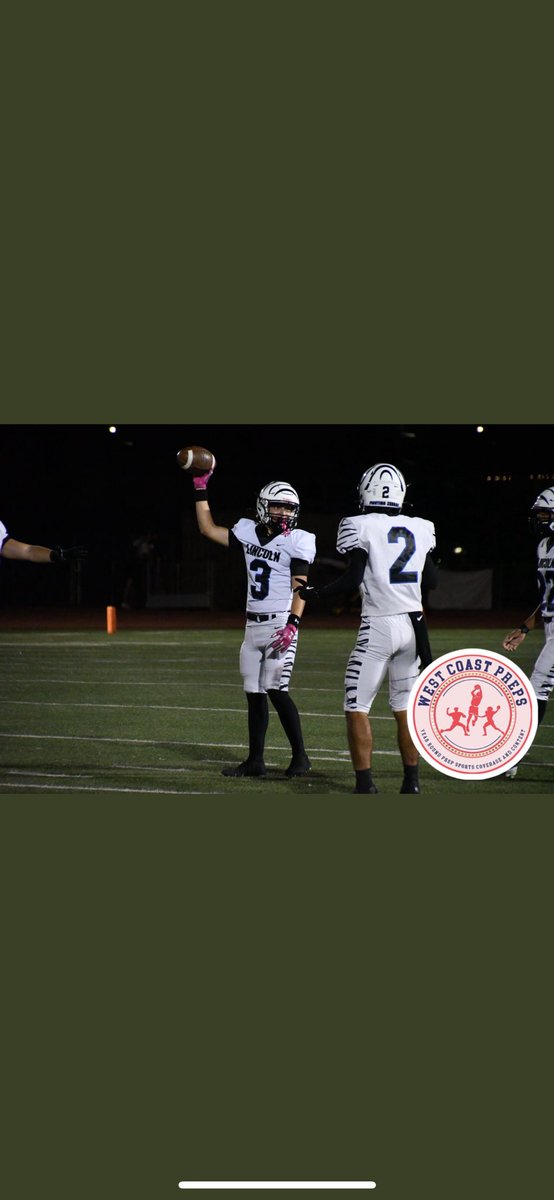MaddenBessette's tweet photo. heck of a win last night 2 int in first quarter! @zebras_football https://t.co/RK0RCcATtD