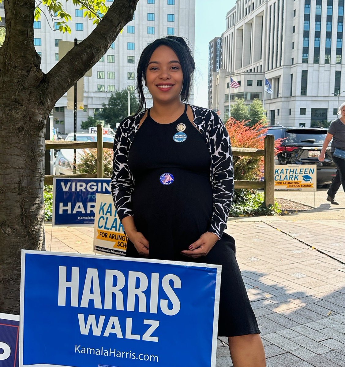 AdeleMcClure_'s tweet photo. My little Future Voter is due to arrive just days before Election Day so I was so excited to get a chance to vote early today! 

I was the 500th voter to cast a ballot on the 1st day of early voting in Arlington, Virginia! 🗳️ Many thanks to all of the Election Officers! https://t.co/QwJLuyvOqO