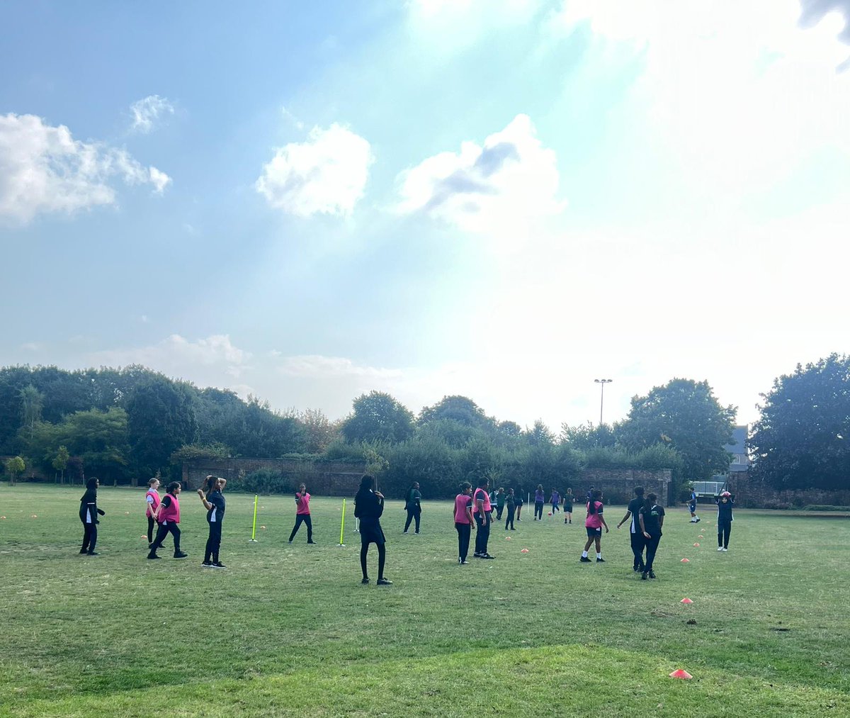 We had a fantastic turn out of students for the girls football trials this afternoon at Haggerston Park! Thank you all for coming along! #football