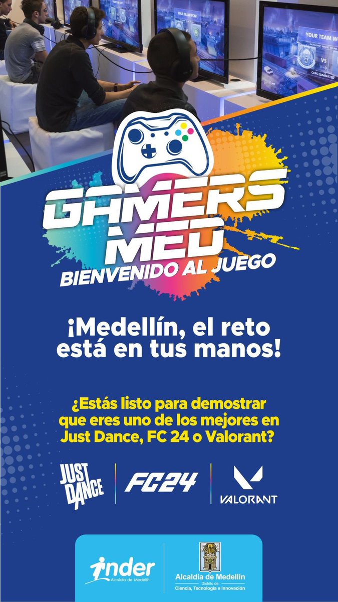 Hay un torneo muy interesante de Valorant en Medellín para que se animen a participar.

Todo lo está realizando <a href="/INDERMEDELLIN/">Inder Medellín</a> así que hay premios muy buenos 🤯🤯
Cualquier duda me pueden preguntar.
