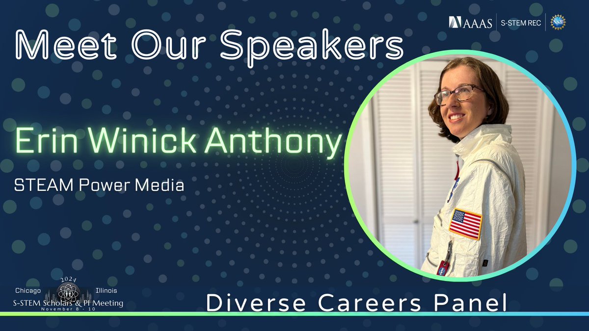 AAAS S-STEM Initiative (@sstem_program) on Twitter photo Meet our #SSTEM2024 speakers! Today, we are excited to introduce you to Erin Winick Anthony! Erin, founder of STEAM Power Media, will be a panelist during the Diverse Careers Panel on November 9. Learn more and connect with <a href="/erinwinick/">Erin Winick Anthony</a> today! Meet our #SSTEM2024 speakers! Today, we are excited to introduce you to Erin Winick Anthony! Erin, founder of STEAM Power Media, will be a panelist during the Diverse Careers Panel on November 9. Learn more and connect with <a href="/erinwinick/">Erin Winick Anthony</a> today!