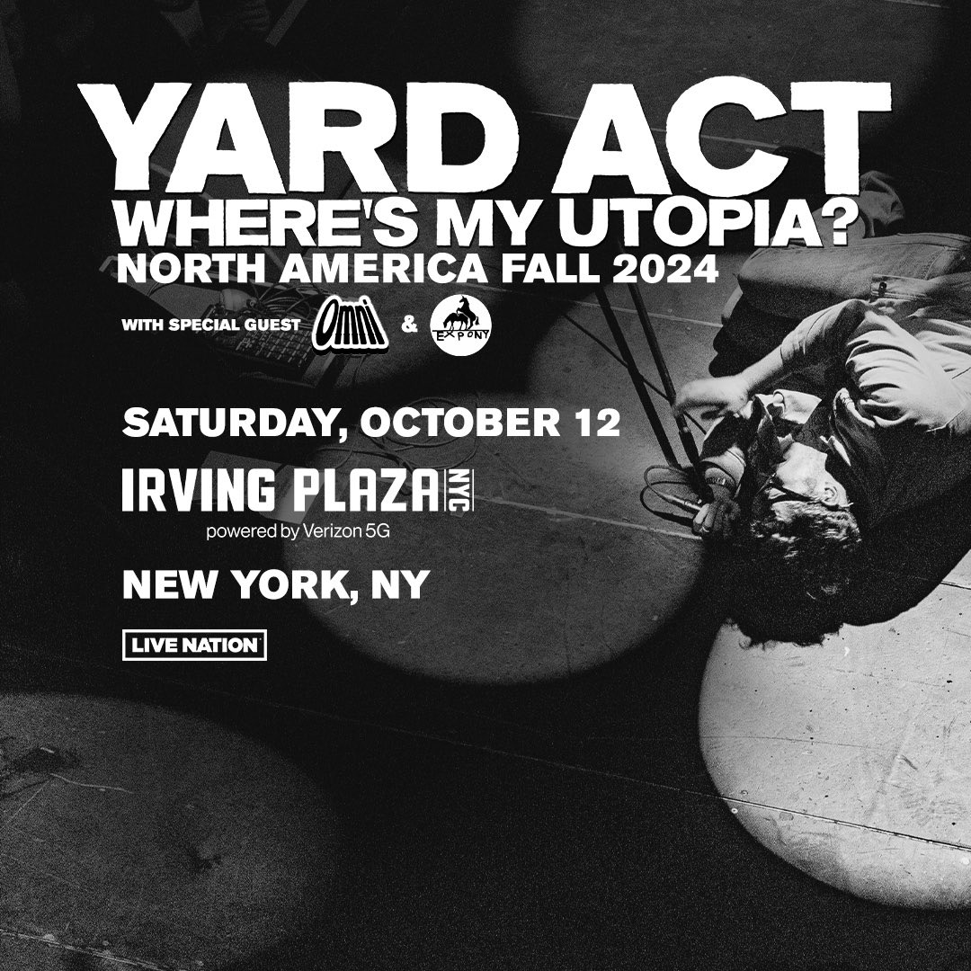 NEW YORK SHOW: we’ll be playing <a href="/IrvingPlaza/">Irving Plaza</a> on October the 12th opening for those <a href="/YardActBand/">Yard Act</a> guys :) Get down early, gonna be a right night!