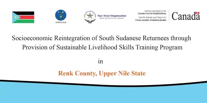 taluga_james's tweet photo. We have launched a socioeconomic reintegration program in Renk, Upper Nile State, providing sustainable livelihood skills to 100 returnees—80% of whom are women. Supported by the Canada Fund for Local Initiatives 🇨🇦, this project aims to uplift and empower communities. https://t.co/mpe25SYYHl