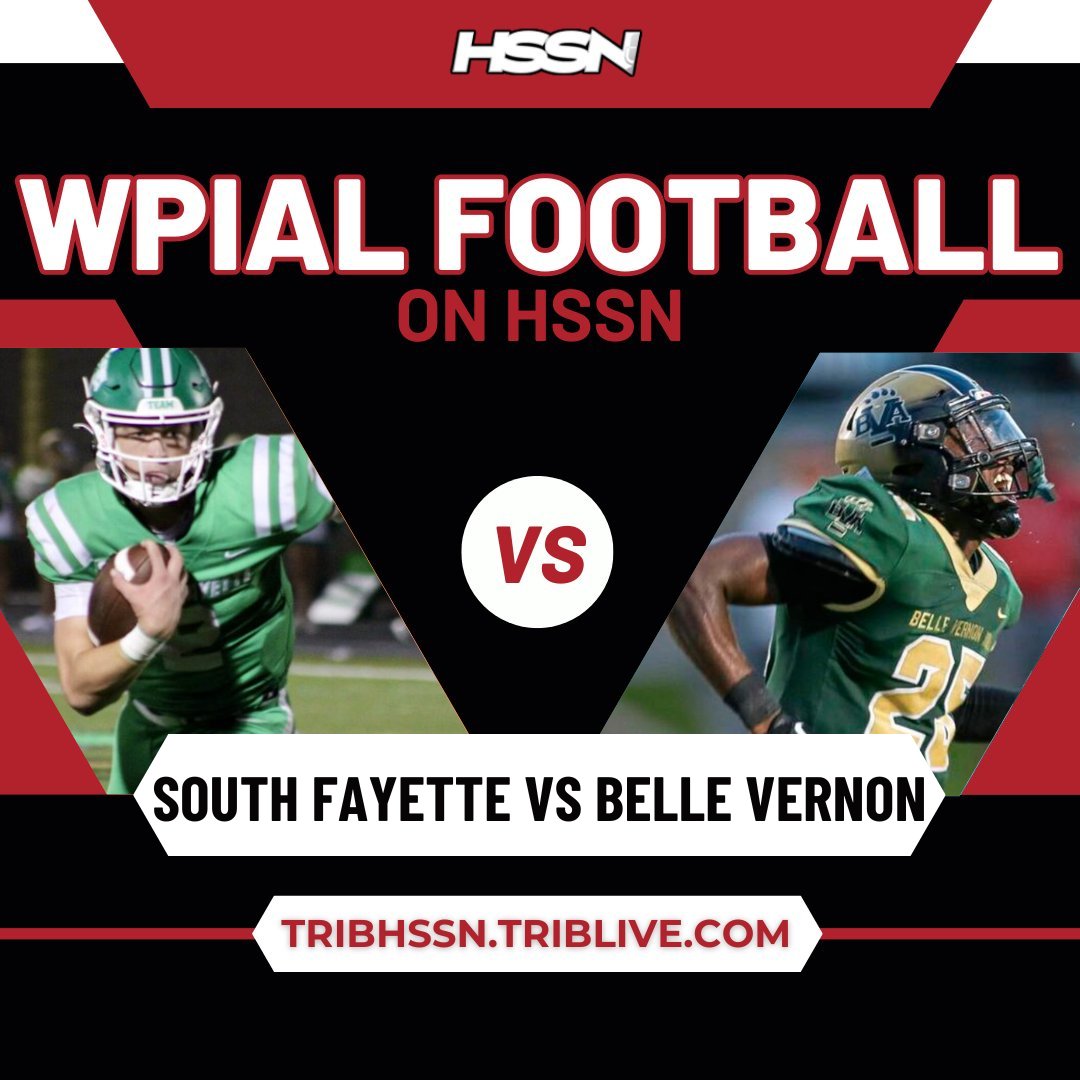 WPIAL (@wpial7_) on Twitter photo 🔥GAME DAY🔥
<a href="/SFLionsFB/">South Fayette Football</a> 🆚 @BVAFootball
📺 hssn.varsityevents.org/hsf.php
📅 Friday 9/20 7:00pm
🏟️ Belle Vernon Area HS
<a href="/sflionssports/">South Fayette Sports</a> <a href="/BvasdAthletics/">BVASD Athletic Department</a> <a href="/BVA_GangGreen/">Gang Green</a> <a href="/coachjoerossi/">Joe Rossi</a> <a href="/DrDeichlerSF/">Dr. Kristin Deichler</a> @DrMiller710 <a href="/SouthFayetteSD/">South Fayette Township School District</a> <a href="/BVA_ATs/">BVA Athletic Training</a> <a href="/Not_Hounds_SB/">Coach Teets</a> <a href="/Koledopp38/">Kole.Doppelheuer</a> <a href="/DWelhorsky/">Drew Welhorsky</a> 🔥GAME DAY🔥
<a href="/SFLionsFB/">South Fayette Football</a> 🆚 @BVAFootball
📺 hssn.varsityevents.org/hsf.php
📅 Friday 9/20 7:00pm
🏟️ Belle Vernon Area HS
<a href="/sflionssports/">South Fayette Sports</a> <a href="/BvasdAthletics/">BVASD Athletic Department</a> <a href="/BVA_GangGreen/">Gang Green</a> <a href="/coachjoerossi/">Joe Rossi</a> <a href="/DrDeichlerSF/">Dr. Kristin Deichler</a> @DrMiller710 <a href="/SouthFayetteSD/">South Fayette Township School District</a> <a href="/BVA_ATs/">BVA Athletic Training</a> <a href="/Not_Hounds_SB/">Coach Teets</a> <a href="/Koledopp38/">Kole.Doppelheuer</a> <a href="/DWelhorsky/">Drew Welhorsky</a>