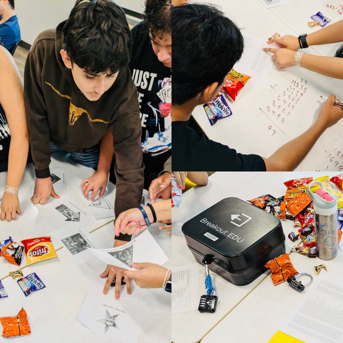 dgslibrary's tweet photo. Our Avid class had fun with @dgslibrary BreakOut Edu boxes #dgspride https://t.co/XBdd0RrekC