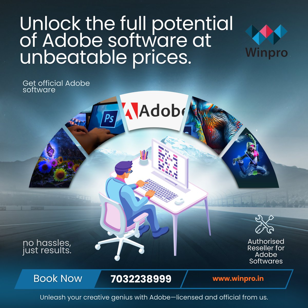 Winprosoftech's tweet image. Unlock your creative superpower with the tools trusted by the pros! ✨💻
Whether you&apos;re designing, editing, or crafting—Adobe’s got your back. 🎨🖌️

#UnleashCreativity #AdobeCreative #DesignGoals #GraphicDesigners #CreativeLife #PhotoshopMagic #DesignDaily #CreativeTools