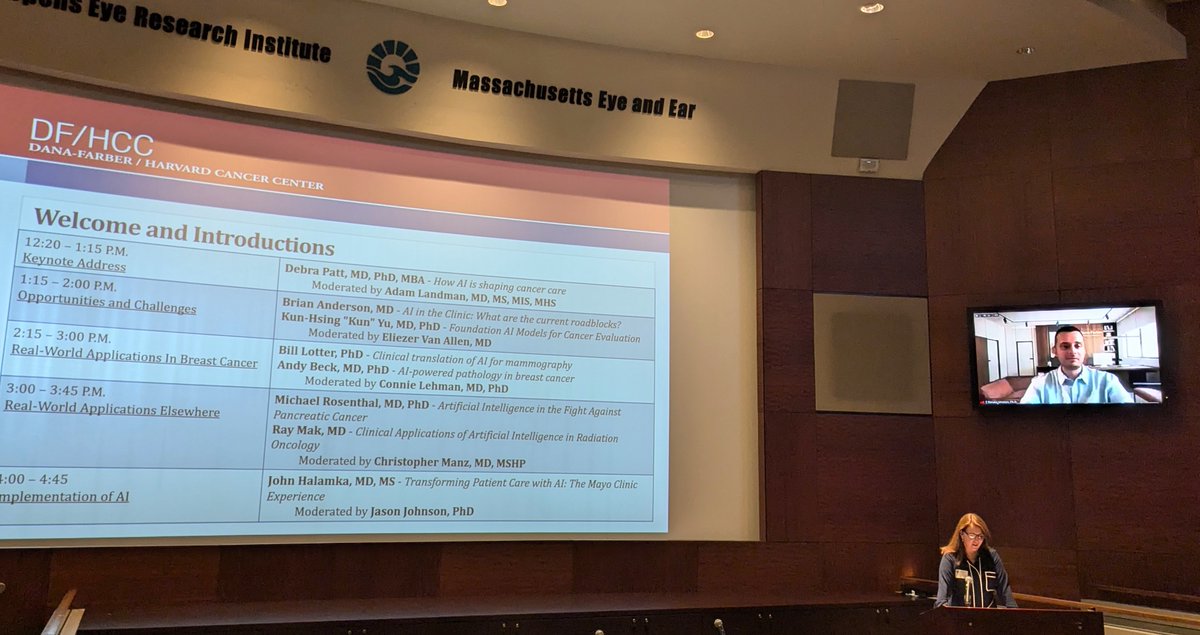 Co-Chairs, Dr. Connie Lehman, MD, PhD and Renato Umeton, PhD (<a href="/renato_umeton/">Renato Umeton, Ph.D.</a>), kicked off the 2024 <a href="/df_hcc/">DF/HCC</a> Breast Cancer Program Research Retreat on AI-Driven Cancer Solutions: From Basic Science to Standard of Care in #BreastCancer and Beyond.  
Check out the excellent list of