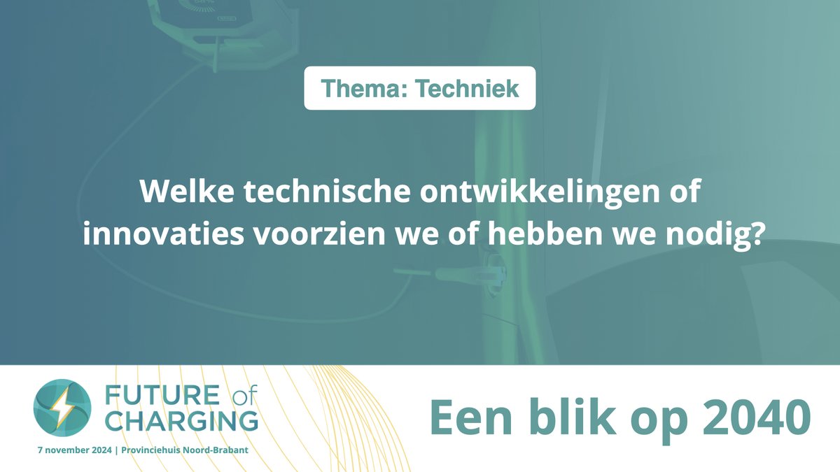 Slim omgaan met energie en het opslaan van energie geven ruimte op het net. Hoe ziet dat eruit in 2040? Welke innovatieve oplossingen hebben we dan bedacht? Daarover gaan we met elkaar in gesprek tijdens #FutureofCharging op 7 november. Meld je aan: futureofcharging.com