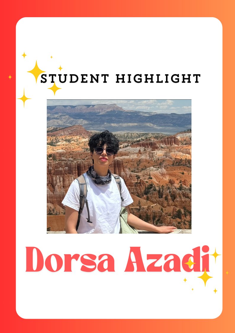 Student highlight time! Dorsa Azadi is a 2nd year MCMP. 
Favorite planning topics
1. Active transportation and public transit
Any current projects?
2. SR 32 corridor and city center plan
Fun fact
3. Enjoy outdoor activities, painting and getting to know different cultures