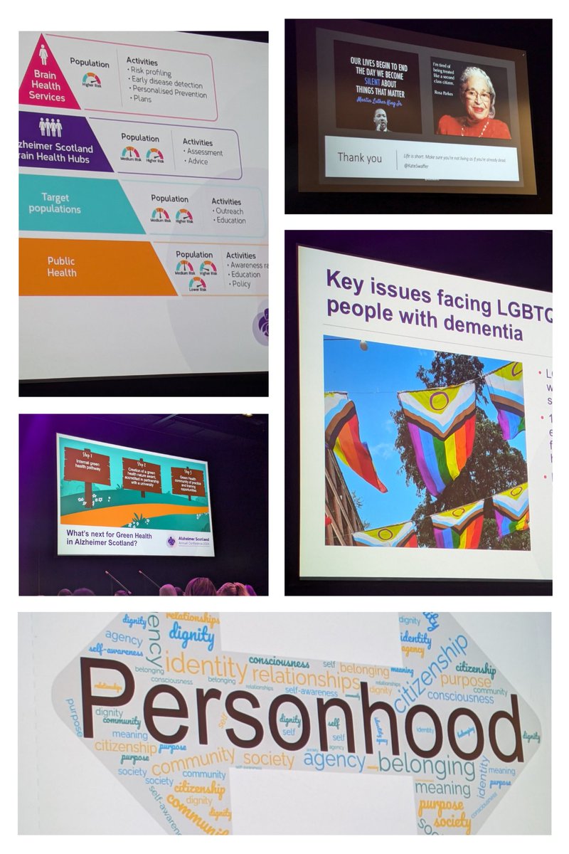 What an amazing conference, executed as it should be with those with lived experience at it's heart. Showing that personhood is enabled by our responses to each other and our experiences are what makes us unique #AlzScot24
