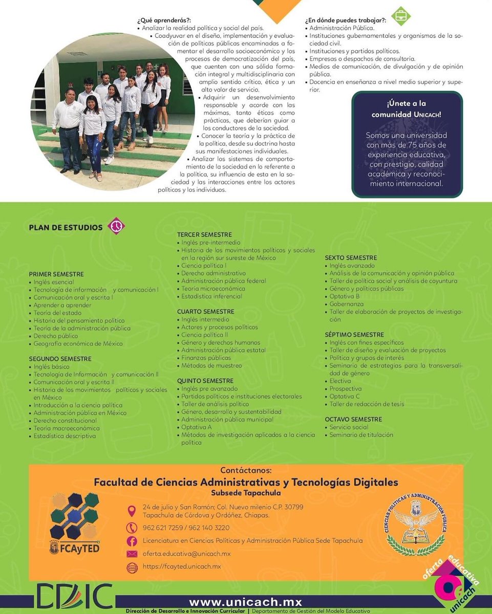 OfertaEducativaUNICACH (@ofertaunicach) on Twitter photo 