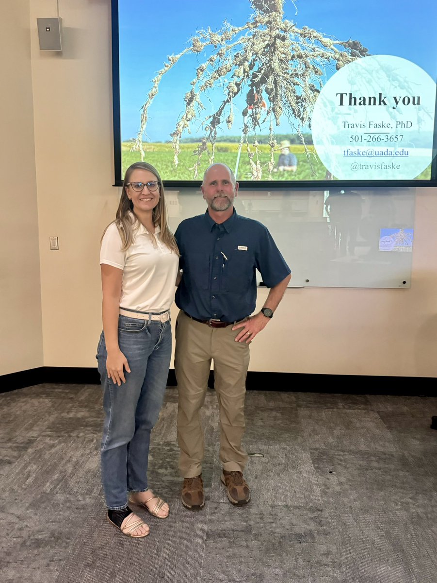 I spent a great time today with <a href="/travisfaske/">Travis Faske</a> visiting OSU and sharing insights about management of nematodes in corn and soybeans 🌽🌱