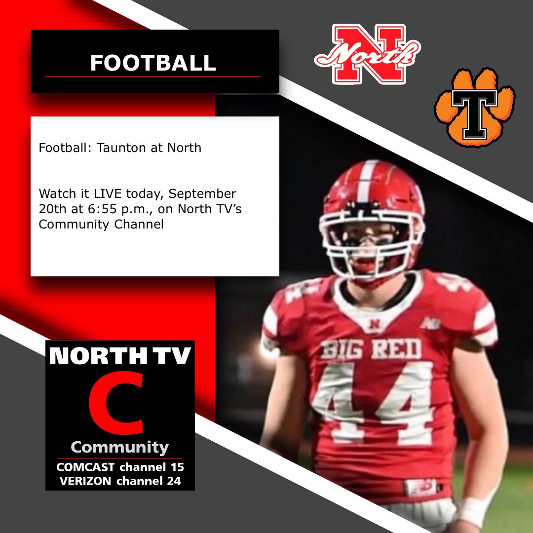 LIVE This Evening on North TV’s Community Channel on community.northtv.net ‼️‼️🏈🏈
