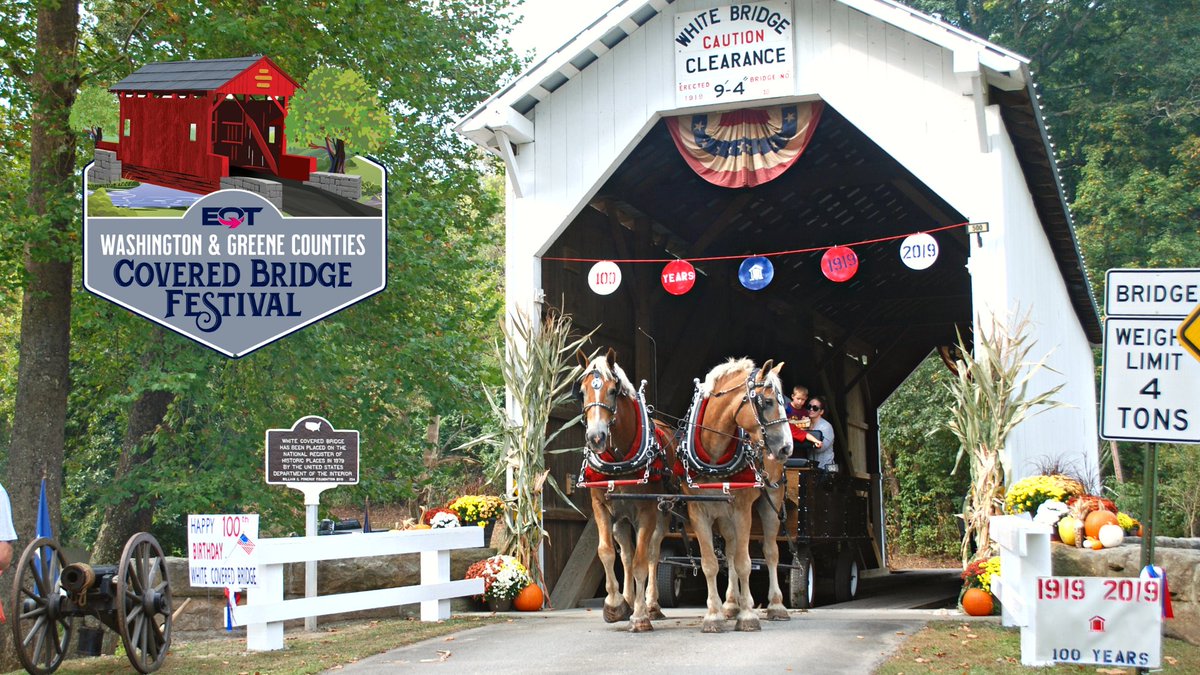 Celebrate fall and covered bridges this weekend with the EQT Washington &amp; Greene Counties' Covered Bridge Festival!

🔗 visitgreene.org/2024/09/celebr…