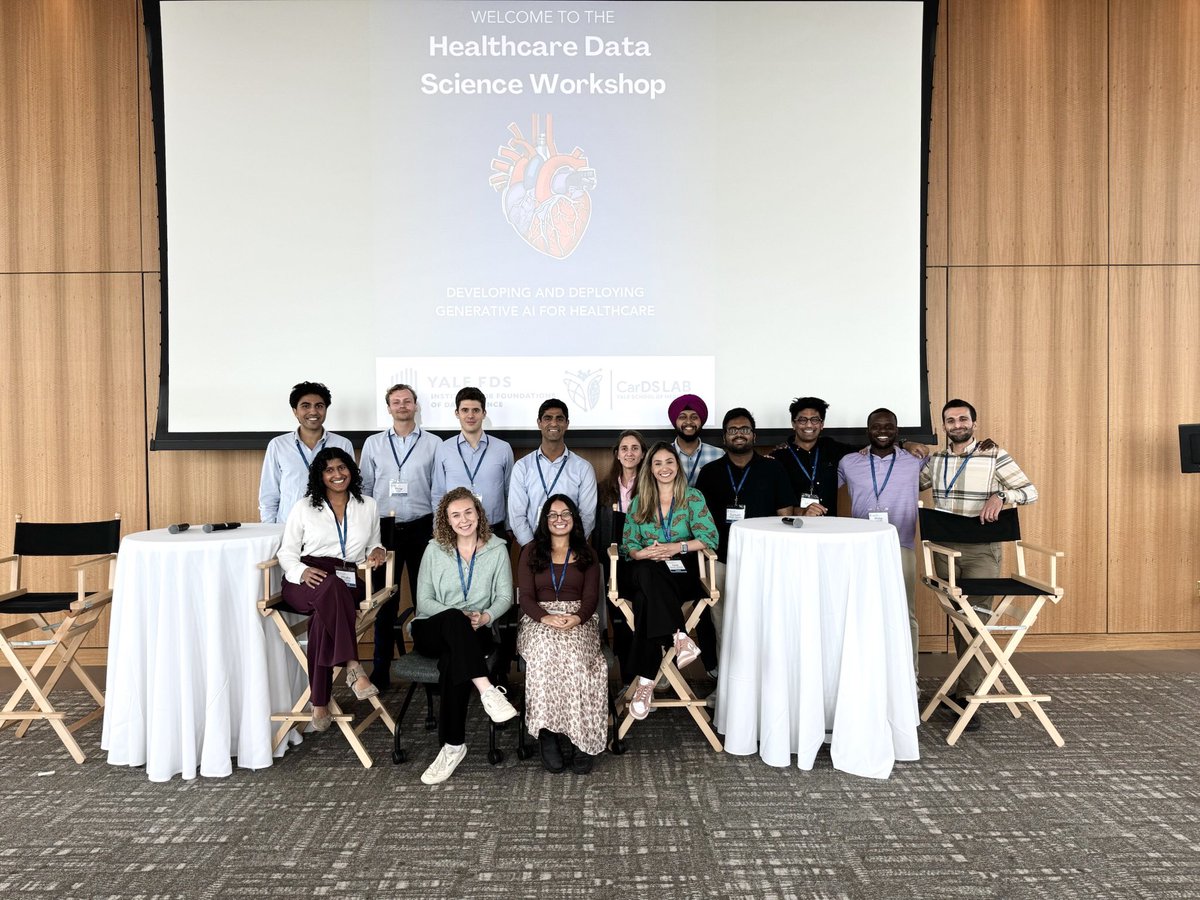 Rohan Khera (@rohan_khera) on Twitter photo A fantastic day concludes.
The <a href="/cards_lab/">CarDS Lab</a> team after a successful 2nd Healthcare Data Science 2024 (#HDS24) workshop! What an exceptional group!
Thanks <a href="/yaledatascience/">Yale Data Science</a> #danspielman <a href="/EmilyDeeganHau/">Emily Deegan Hau</a> & FDS for hosting us.
Thanks to all speakers and attendees.
Until 2025! A fantastic day concludes.
The <a href="/cards_lab/">CarDS Lab</a> team after a successful 2nd Healthcare Data Science 2024 (#HDS24) workshop! What an exceptional group!
Thanks <a href="/yaledatascience/">Yale Data Science</a> #danspielman <a href="/EmilyDeeganHau/">Emily Deegan Hau</a> & FDS for hosting us.
Thanks to all speakers and attendees.
Until 2025!