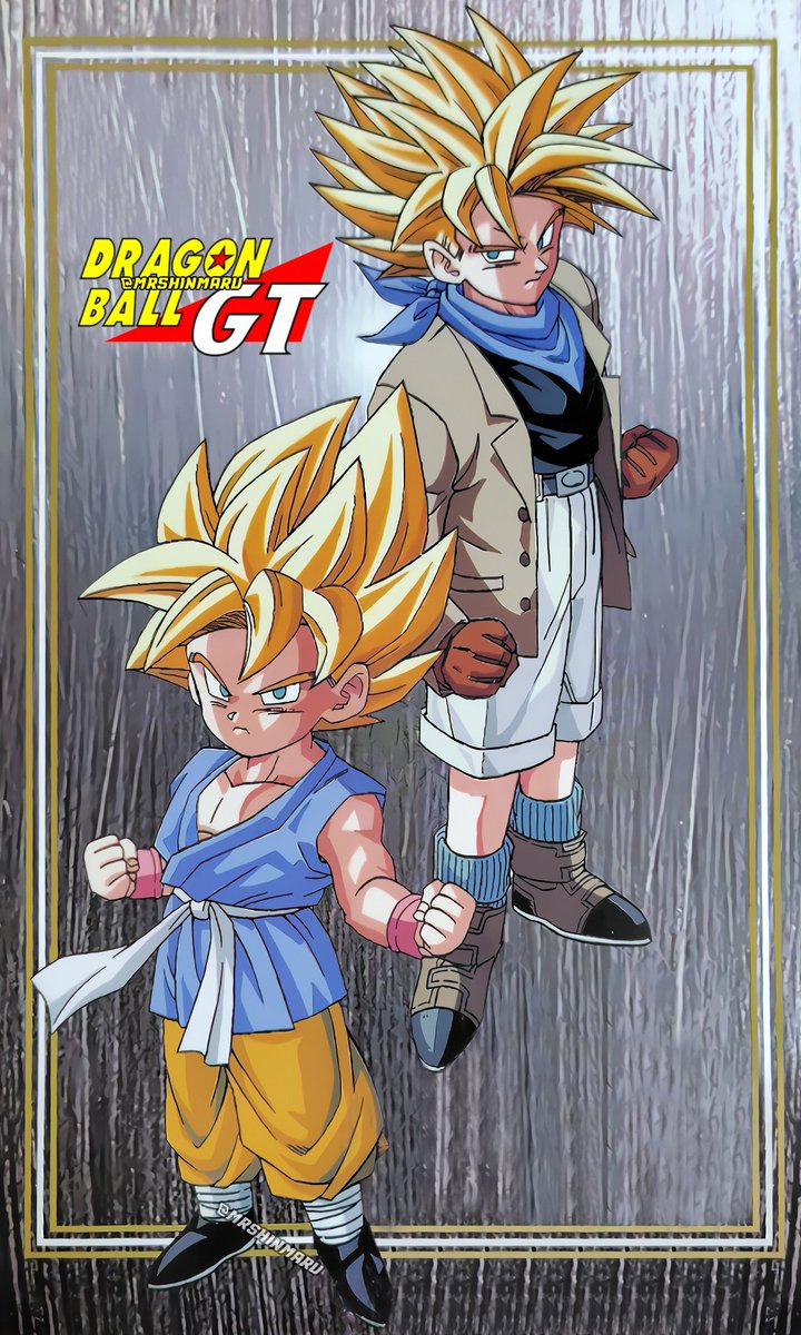 Dragon Ball GT Retro 90s Card Artwork Super Saiyan Son Goku