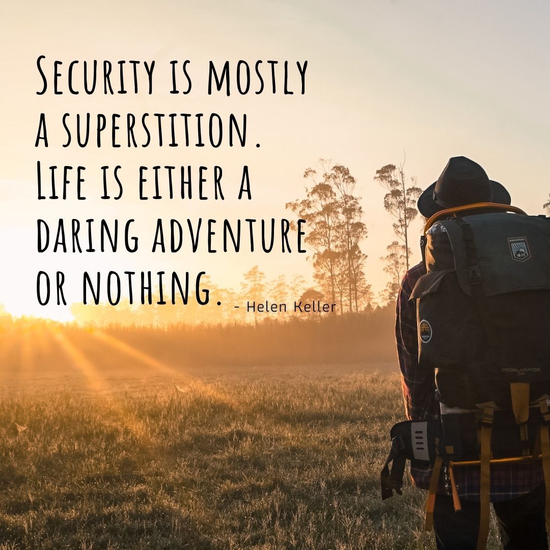 Security is MOSTLY a superstition. Life is either a daring adventure or nothing. (ESPECIALLY MOTHERHOOD!)

#inspiration #thingstothinkabout #sayYES