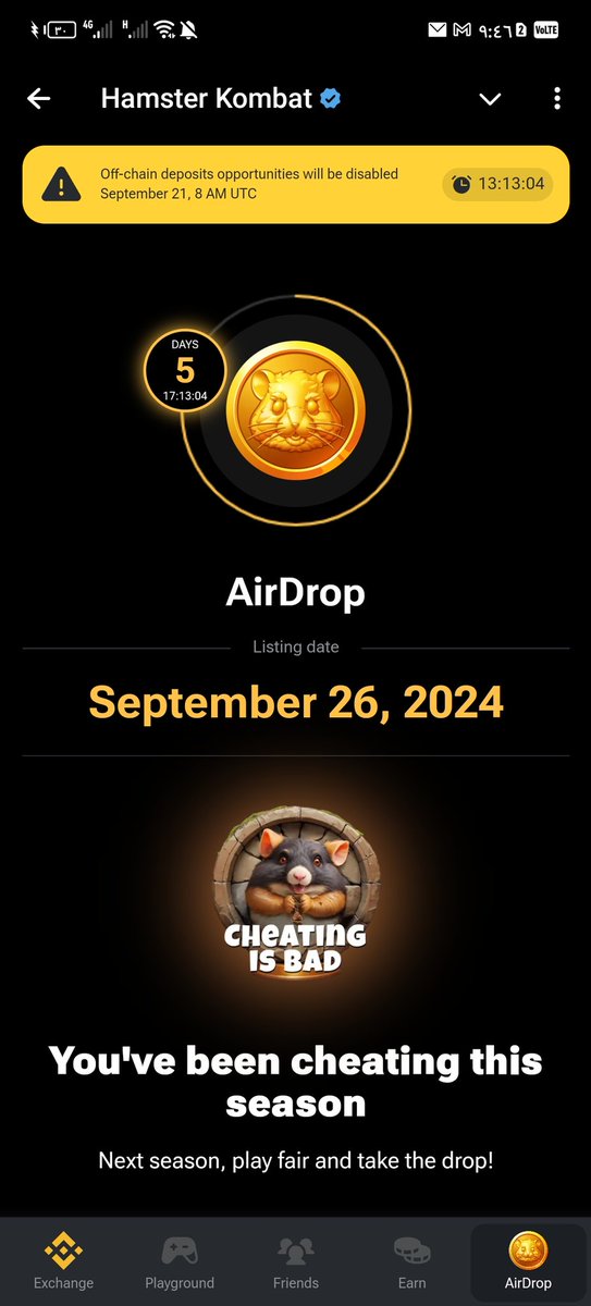 Engineer Mohamed Ali (@i_l1_l) on Twitter photo Hamster Compet Teams Many users have been banned from Airdrop. We need a quick 
response 
#HamsterKombat Hamster Compet Teams Many users have been banned from Airdrop. We need a quick 
response 
#HamsterKombat