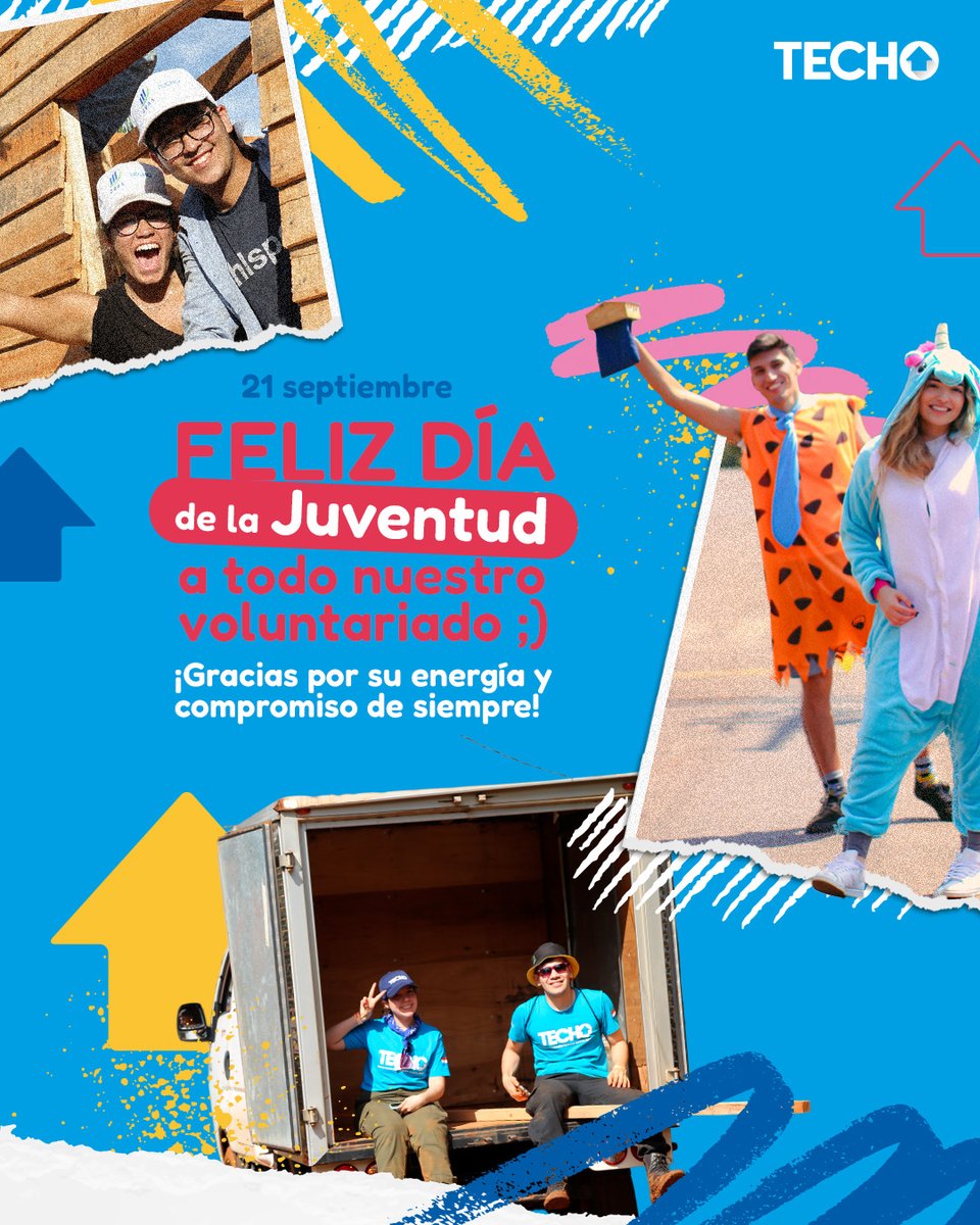 Celebramos tu energía contagiosa, tu generosidad y compromiso con una sociedad mejor. ​✨​Jóvenes que creen en un Paraguay más justo​✨​

¡Feliz Día de la Juventud!🎉

Sigamos construyendo juntos un Paraguay más justo💙

#TECHO #DíadelaJuventud #Voluntariado