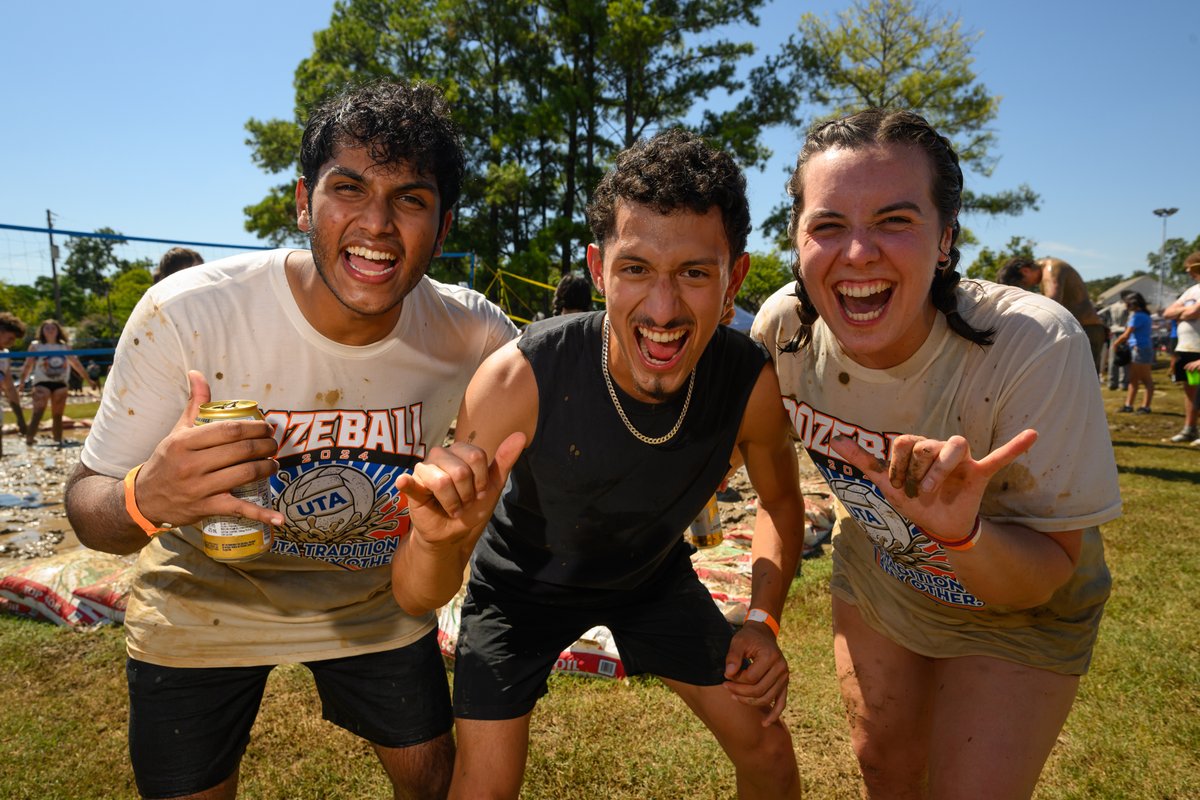 UTArlington's tweet photo. There's a good reason why Oozeball continues to be voted our “most popular tradition on campus" and the muddiest! 🏐🏆