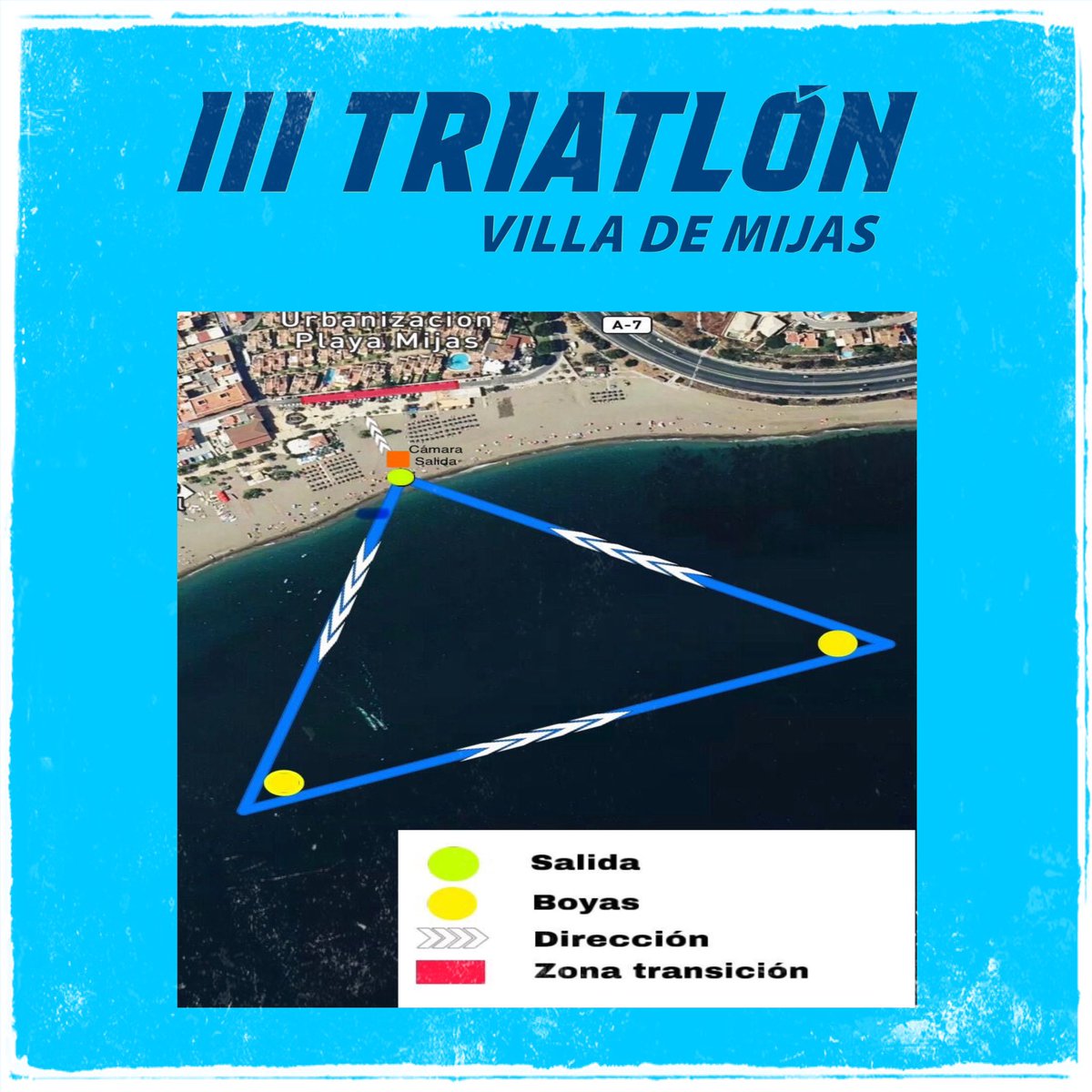 ℹ️ NATACIÓN.

🏊🏻 III Triatlón Villa de Mijas.

📅 29 de septiembre de 2024.

📍 La Cala (Mijas Costa)

📏 Sprint / 750 metros.

🏆 XXIV Circuito Provincial de Triatlón Diputación de Málaga.

#MijasTri 🔵🟢