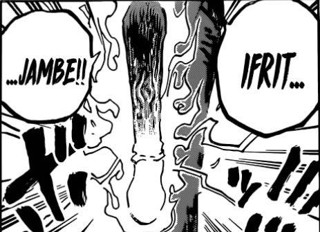 Arendnt's tweet photo. Many people didn't understand but just as Zoro and Luffy, Sanji only uses 10% of his power. This is Sanji's 10%. He's got a lot more than that.

Luffy's10%--> Gear 3
Zoro's --> whatever he used
Sanji's'10% --> Ifrit Jambe
Them other members of the trio got nothing in front of him https://t.co/YKFVpxm1wu