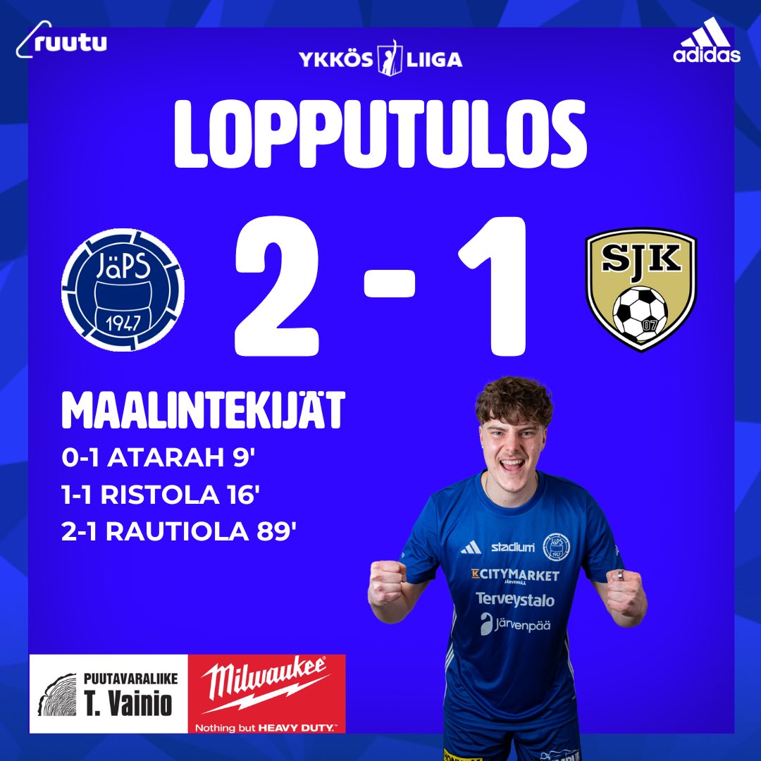 JapsEdustus's tweet image. VOITTOPUTKI JATKUU! 🔥🤩 #ykkösliiga #lopputulos